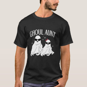 Camiseta Tia Ghoul Boo Halloween Trick Ou Tratar Tia Fantas