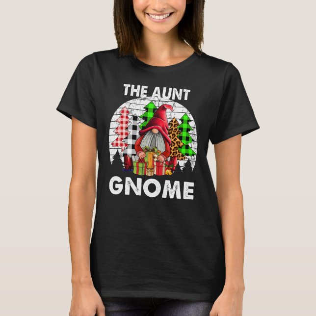 Camiseta Tia Gnomo Engraçada A Corresponder à Presente de N (Frente)