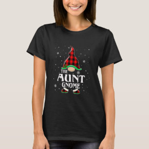 Camiseta Tia Gnomo Xadrez de Buffalo no Natal da Família