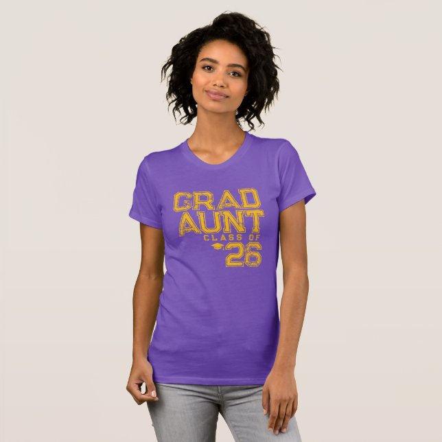 Camiseta Tia Graduada | Turma de 2026 (Frente Completa)