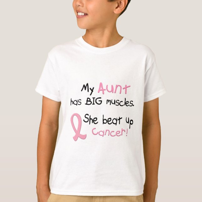 Camiseta Tia GRANDE dos MÚSCULOS 1,1 do cancro da mama (Frente)