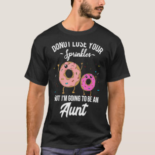 Camiseta Tia Gravidez Aviso Reveal Engraçado Donu