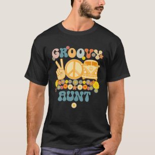 Camiseta Tia Groovy Retro Correspondente à Chá de fraldas d
