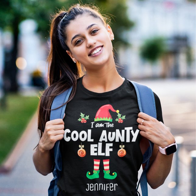 Camiseta tia legal elf família correspondente ao nome de na (Criador carregado)