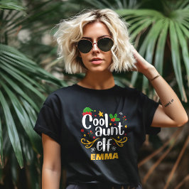 Camiseta Tia Legal Tipografia Elfo Diversão Família Combina