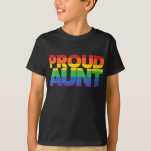 Camiseta Tia LGBTQ+ da família Orgulho gay Ally LGBT