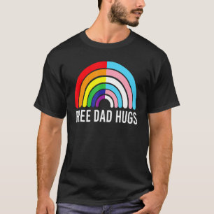 Camiseta Tia Livre Abraça O Gay Do Arco-Íris Bandeira Trans