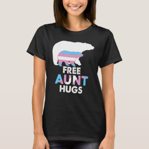 Camiseta Tia Livre Abraça Transgênero Rainbow Bear LGBT Pri