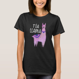 Camiseta Tia Llama engraçada Tia espanhola Amante de Llama 