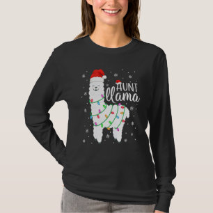 Camiseta Tia Llama Engraçado Natal Tia Llama Papais noeis