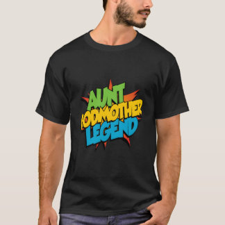 Camiseta Tia Madrinha Legenda da Tia Favorita Batismo da Fa