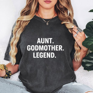 Camiseta Tia Madrinha Lenda Design de Citação Divertida
