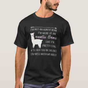 Camiseta Tia Não Sou Uma Ursa Tia Sou Uma Llama Tia