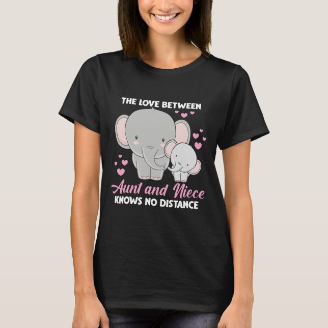 Camiseta Tia Niece Bond Love Cute Elephing (Frente)