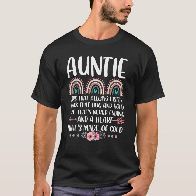 Camiseta Tia Orelhas Que Sempre Ouvem Arm Aquele Abraço E H (Frente)
