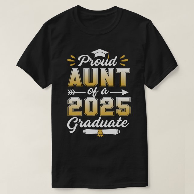 Camiseta Tia Orgulhosa Classe do Formando Formando 2025 202 (Frente do Design)