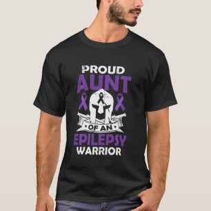 Camiseta Tia Orgulhosa Da Epilepsia Do Distúrbio De Convuls