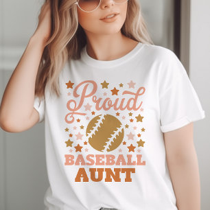 Camiseta Tia Orgulhosa de Beisebol