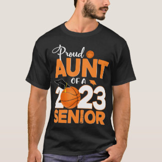 Camiseta Tia Orgulhosa De Graduação De Basquete De 2023