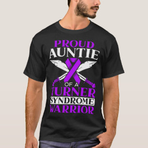 Camiseta Tia Orgulhosa De Um Apoio Ao Guerreiro Da Síndrome