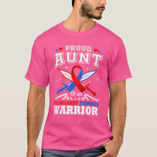 Camiseta Tia Orgulhosa De Um Blu Vermelho Guerreiro De Fibr