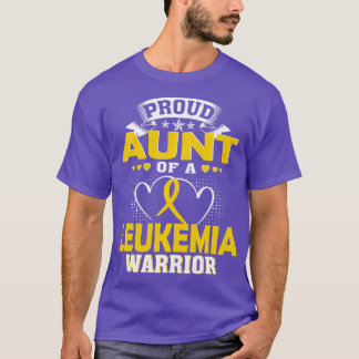 CAMISETA TIA ORGULHOSA DE UM FILHO DE GUERRA DE LEUCEMIA