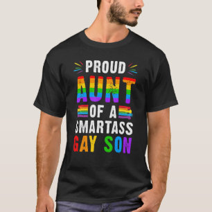 Camiseta Tia Orgulhosa De Um Filho Gay Da Smartass Lgbt All
