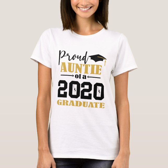 Camiseta Tia Orgulhosa de um Formando 2020 (Frente)