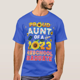 Camiseta Tia Orgulhosa De Um Formando De Pré-Escolas Da Cla