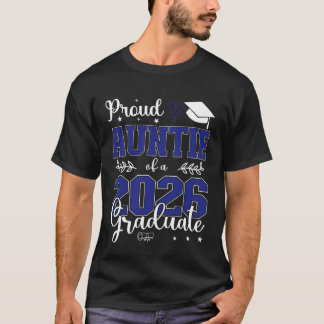 Camiseta Tia Orgulhosa de um Graduado da Turma de 2026 para