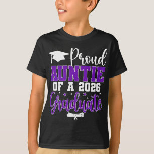 Camiseta Tia Orgulhosa De Um Graduando Da Turma De 2026 Sen