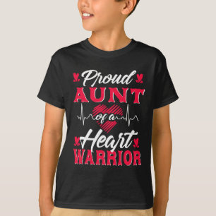 Camiseta Tia Orgulhosa De Um Guerreiro Cardíaco Sensibiliza