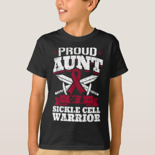 Camiseta Tia Orgulhosa De Um Guerreiro De Células Falsiform