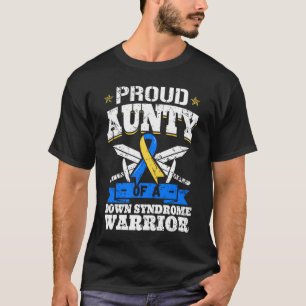 Camiseta Tia Orgulhosa De Um Guerreiro De Síndrome De Down 