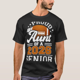 Camiseta Tia Orgulhosa De Um Sênior De 2026 Formatura Futeb