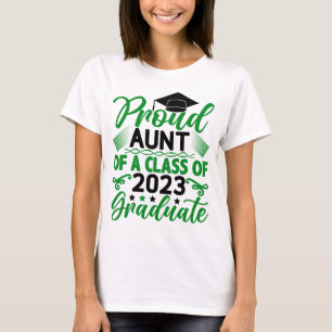 Camiseta Tia orgulhosa de uma classe de formando 2023