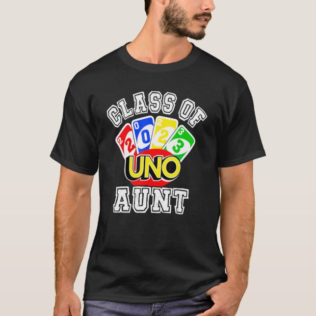 Camiseta Tia Orgulhosa De Uma Classe Uno Mais velho 2023 De (Frente)