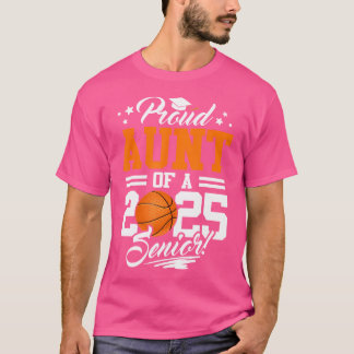 Camiseta Tia Orgulhosa De Uma Graduação De Basquete De 2025
