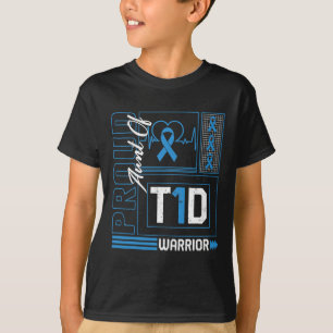 Camiseta Tia Orgulhosa Do Guerreiro T1d Awarenes Da Diabete