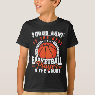 Camiseta Tia Orgulhosa Do Melhor Jogador De Basquete