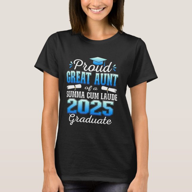 Camiseta Tia Orgulhosa Excelente 2025 Summa Cum Laude Class (Frente)