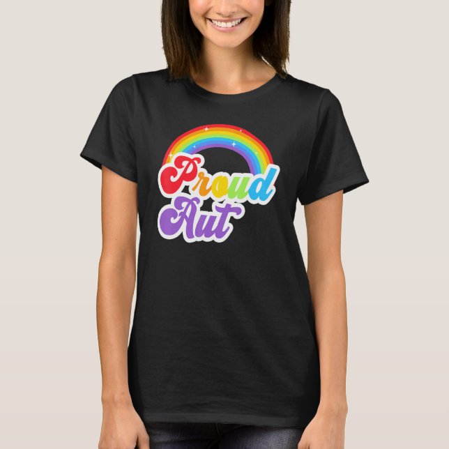 Camiseta Tia Orgulhosa Rainbow Lgbt Tia Lgbt Orgulho gay Mê (Frente)