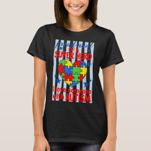 Camiseta Tia Orgulhosa Super-Herói Conscientização Autismo 