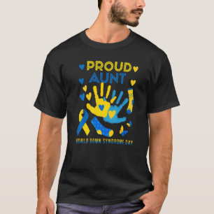 Camiseta Tia Orgulhosa T21 Dia de Sensibilização para a S