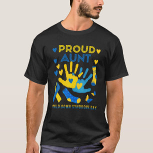 Camiseta Tia Orgulhosa T21 Dia de Sensibilização para a Sín