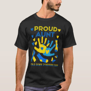 Camiseta Tia Orgulhosa T21 Dia de Sensibilização para a Sín