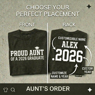 Camiseta TIA ORGULHOSA • Turma de 2026 Formatura Personaliz