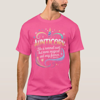 Camiseta Tia Para Mulheres Divertida Tia Unicórnio Mágica D