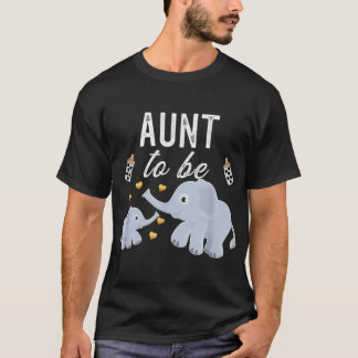 Camiseta Tia Para Ser Uma Tia De Chá de fraldas Elefante