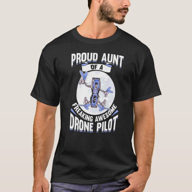 Camiseta Tia Piloto de Drone Quadcopter (Frente)